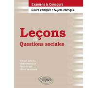 Leçons de Questions sociales - Vincent Billerey - Ellipses - broché - Scolaire / Universitaire