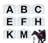 Leçons d'équitation - Marquages de dressage - Lettres murales - Ensemble complet de lettres de l'alphabet - Signes d'entraînement pour les classes de compétition - Inscription de dressage complète