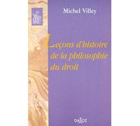 Leçons d'histoire de philosophie du droit