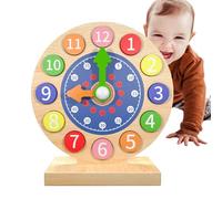 Leçons d'horlogerie pour, Apprentissage de l'horlogerie pour, Montre analogique en Bois pour Les Qui apprennent à Lire l'heure - Jouet Horloge - Accessoire éducatif pour Les