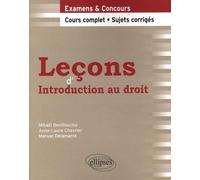 Leçons d'Introduction au droit. Cours complet et sujets corrigés