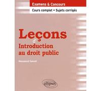 Leçons d'Introduction au droit public