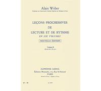 Leçons Progressives de lecture et Rythme Vol 2 : Clés Sol et Fa S/Acct