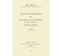 Leçons Progressives de lecture et Rythme Vol 2 : Clés Sol et Fa S/Acct