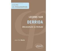 Leçons sur Derrida: Déconstruire la finitude