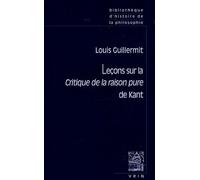 Leçons Sur La Critique De La Raison Pure De Kant