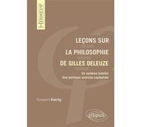 Leçons sur la philosophie de Gilles Deleuze - Gaspard Koenig - Ellipses - broché - Manuel