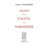 Leçons Sur Le Calcul Des Variations