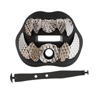 LECOOL Protège-dents avec sangle connectée - Protège-dents de football et de sport, convient aux adultes, circulation de l'air supérieure et meilleure performance, accessoires de football (noir