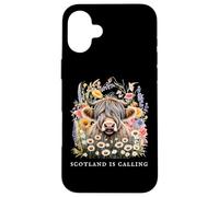 L'Écosse Appelle Highland Cow Flowers Scottish Vacation Coque pour iPhone 16 Plus