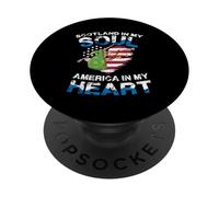 L'Écosse dans Mon âme, l'Amérique dans Mon cœur PopSockets PopGrip Adhésif