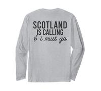 L'ÉCOSSE m'appelle ET Je Dois Y Aller Un mème écossais Amusant au Dos Manche Longue