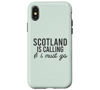 L'ÉCOSSE m'appelle ET Je Dois Y Aller Un mème écossais Amusant Coque pour iPhone X/XS
