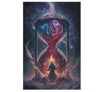 L'écoulement du Temps Puzzles Adultes 1000 Pièces en Bois, Jouet De Puzzle De Défi De Cerveau pour des Enfants, D’Intelligence 78×53cm