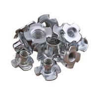 l'écouteur de type T, Lot de 20 écrous à quatre griffes zingués M3 M4 M5 M6 M8 M12 for haut-parleur, en T, borgnes, quincaillerie for meubles(M5)