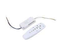 Lecreatekit 2,4 G pour pilote LED intelligent avec télécommande, transformateur d'alimentation à intensité variable pour 2 bandes LED, sortie réglable de 24 à 80 W, blanc