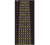 Lecreatekit Autocollants pour touche de guitare, décalcomanies pour apprendre les accords et les modes, carte amovible en vinyle de qualité supérieure pour la pratique des débutants