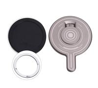 Lecreatekit Base adaptateur cardan pour insta360 Flow 2 Pro, support en métal à dégagement rapide avec anneau magnétique, support de téléphone en alliage d'aluminium pour filmer stable, argent