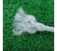 Lecreatekit Bobine de corde en polyéthylène blanche de 6 mm de diamètre x 30 m de long, traitée anti-UV et résistante aux intempéries, pour voile, agriculture, camping et utilisation en extérieur