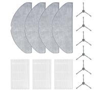 Lecreatekit Brosses latérales de rechange, filtres HEPA et tampons de balai compatibles avec Haier HSR Home pour aspirateur robot m3, 3 filtres, 4 chiffons, 6 brosses