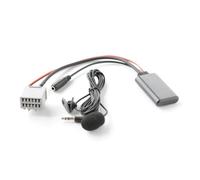 Lecreatekit Câble adaptateur auxiliaire 5.0 avec microphone pour Ford Fiesta 2008-2010 - Boîtier ABS, 5-12 V, installation non destructive