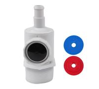 Lecreatekit Connecteur mural pour nettoyeur de piscine Zodiac pour modèles 180, 280, 380 - Comprend 2 joints, pièce de rechange en plastique blanc compatible avec 9-100-9001 UWF