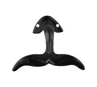 Lecreatekit Crochet mural en fonte pour queue de baleine, porte-manteau décoratif en métal noir pour accrocher des sacs, des clés, des chapeaux, élégant organisateur d'entrée de salle de bain, 13 x 9