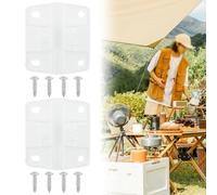 Lecreatekit Ensemble de charnière de refroidissement en plastique, compatible avec les modèles Coleman 5254D 5255D 5227B 5240 5241 5848 6050 6200 Series Comprend 2 charnières blanches et 8 vis