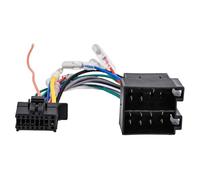 Lecreatekit Faisceau de câblage adaptateur 16 broches pour autoradio Pioneer DEH MVH stéréo, ISO vers fiche femelle, fil noir de 18 cm