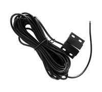 Lecreatekit Interrupteur à lames normalement fermé 5 m Fil Capteur de porte en métal Contact magnétique pour garage volet roulant Système de sécurité Noir