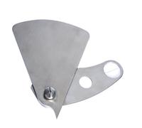 Lecreatekit Jauge de soudure en acier inoxydable en forme d'éventail pour mesure de la longueur et de la hauteur des pieds de soudure filetés, plage de 0 à 20 mm, précision de 0,01 mm, échelle gravée