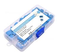 Lecreatekit Kit de 70 connecteurs de bornier à vis KF301, pas de 5 mm, 2 broches et 3 broches, AC300 V 10 A pour fils 14-22 AWG avec tournevis M3, bleu
