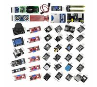 Lecreatekit Kit de module de capteur 45 en 1 pour Arduino et Raspberry Pi, kit de démarrage amélioré avec alimentation 3 A, platine d'expérience, gyroscope pour projets d'apprentissage électronique