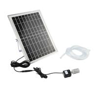 Lecreatekit Kit de panneau solaire 9 V 10 W avec eau submersible pour bassin à poissons, débit de 240 l/h, ascenseur, comprend un tuyau de 2 m et un support pour fontaine d'aquarium de jardin