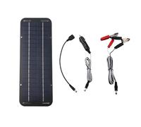 Lecreatekit Kit de panneau solaire portable 30 W pour l'entretien de la batterie 12 V - IP65 étanche - Chargeur de voyage pour voitures, bateaux, camping-cars, motos et tracteurs