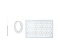 Lecreatekit Kit de protection pour skimmer avec panneau en maille PP, tige télescopique et corde élastique pour piscines hors sol et creusées - pour système de protection des feuilles et des débris