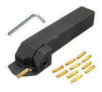 Lecreatekit Kit de tournage de tour CNC MGEHR2020-2 avec 10 inserts en carbure MGMN200 pour le traitement du bois et du métal - Haute pour coupe de précision, rainurage, séparation - Tige de 20 mm
