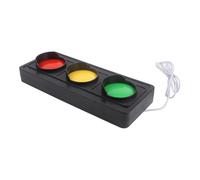 Lecreatekit Lampe de signalisation sociale USB pour bureau ou mur, indicateur d'état rouge, jaune, vert pour la mise au point de la maison, le bureau, décor ABS noir