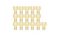 Lecreatekit Lot de 16 connecteurs à double pelle piggyback, bornes électriques à déconnexion rapide en laiton de 0,6 cm, adaptateurs mâles non isolés pour projets de câblage automobile et d'équipement