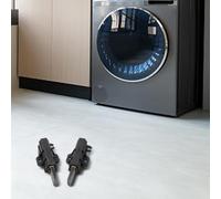 Lecreatekit Lot de 2 balais de charbon pour moteur de machine à laver WF80F5E2W4X 8 kg, pièces de rechange en métal compatibles avec le kit de réparation de lave-linge Samsung