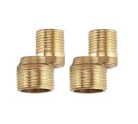 Lecreatekit Lot de 2 connecteurs en S pour robinet de douche en laiton, adaptateur G1/2 vers G3/4 avec joint en caoutchouc, raccords décalés réglables de 140 à 160 mm pour rénovation de salle de bain