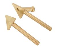 Lecreatekit Lot de 2 embouts de rechange pour fer à souder en plastique 80 W - Élément chauffant en acier, plaqué or, 20 mm, pour réparation de pare-chocs automobile TPO/TEO/PP