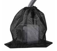 Lecreatekit Lot de 2 sacs filtrants à eau en maille avec cordon de serrage en polyester de 2 mm pour pompes de petite et moyenne taille, 60 x 60 cm, noir