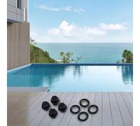 Lecreatekit Lot de 4 bonde d'évacuation de piscine avec joint d'étanchéité pour Hayward SP1800X/SP1750/SP1775 - Raccord fileté mâle en plastique pour piscine, baignoire et spa