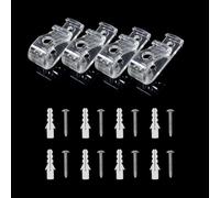 Lecreatekit Lot de 4 crochets en plastique robuste avec vis pour stores verticaux, romains et stores enrouleurs - Évite les risques d'enchevêtrement et d'étranglement pour les animaux domestiques et