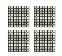 Lecreatekit Lot de 4 panneaux LED RVB ws2812b 5050 pour module matriciel de 8 x 8 cm - Panneau d'affichage carré de 6,5 cm - 5 V pour contrôle numérique - Compatible avec les projets Arduino