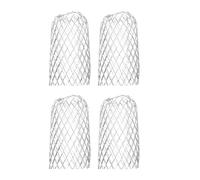 Lecreatekit Lot de 4 protections de gouttière en maille d'aluminium pour piège à boue et débris de feuilles, couvercles flexibles pour gouttières rectangulaires et circulaires de 5 à 10 cm, aucun