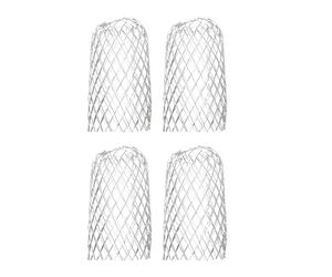 Lecreatekit Lot de 4 protections de gouttière en maille d'aluminium pour piège à boue et débris de feuilles, couvercles flexibles pour gouttières rectangulaires et circulaires de 5 à 10 cm, aucun