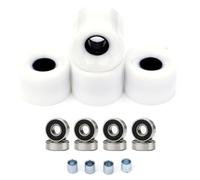Lecreatekit Lot de 4 roues de longboard 78A 60 x 45 mm avec roulements ABEC-9 et entretoises, ensemble de roues de skateboard en polyuréthane pour skateboard de rue pour cruiser et planches régulières