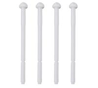 Lecreatekit Lot de 4 tiges de chasse d'eau compatibles avec les plaques de bouton poussoir Geberit Twinline, barre de presseur ABS 240.074.00, blanc 135 mm